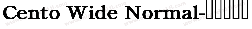 Cento Wide Normal字体转换